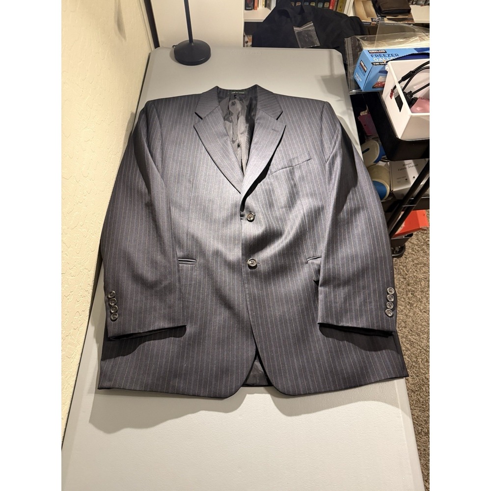 Lauren Ralph Lauren Men's 44R Gray Pinstripe Wool Cashmere Sport Coat Blazer